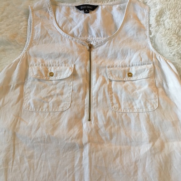 Ellen Tracy sleeveless linen tunic - Picture 3 of 7